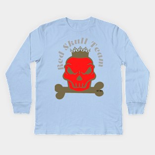 Red Skull Team Kids Long Sleeve T-Shirt